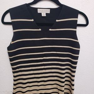 Casual Corner Womens striped vest size Small